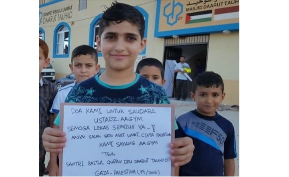 Demi Kesembuhan Aa Gym, Bocah-Bocah Di Gaza Pun Ikut Mendoakan