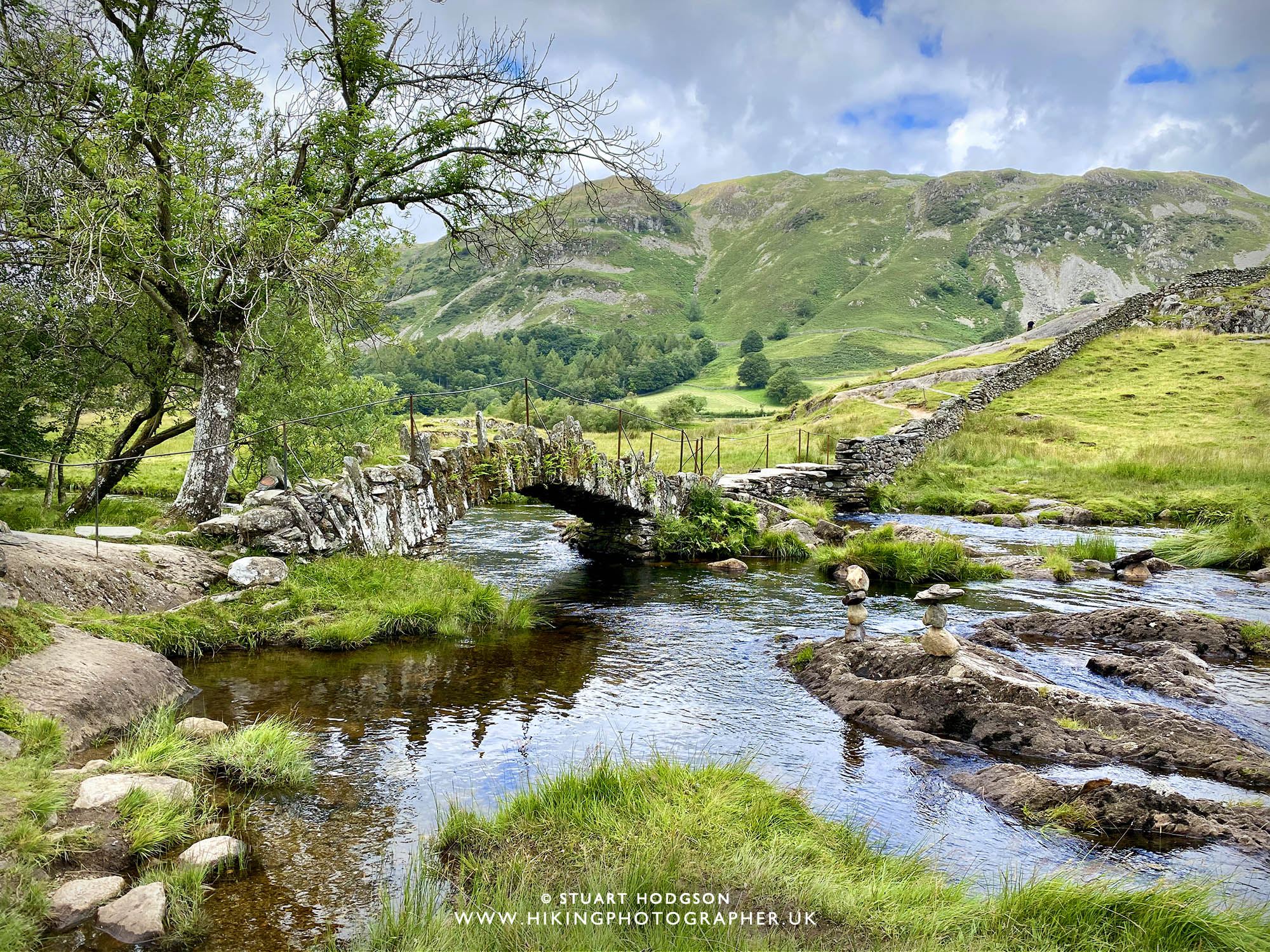 Slaters bridge slater Cathedral Quarry walk map Lake District caves Little Langdale car park