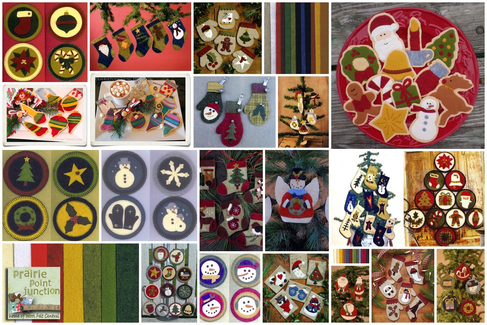 Wool Felt Central Christmas Ornament Ideas