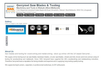 View the new tooling and saw blades profile on The Business Index