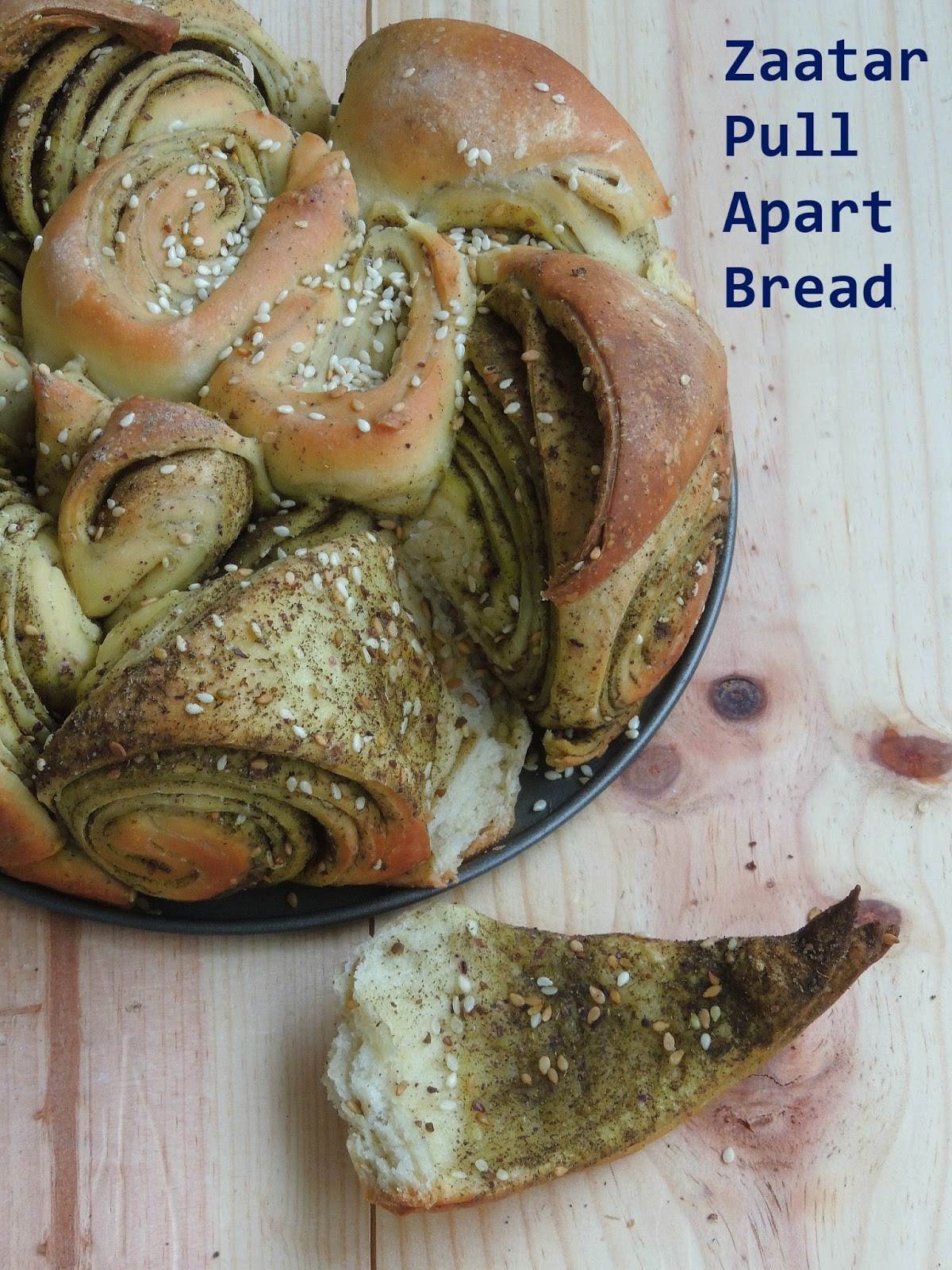 Priya's Versatile Recipes Vegan Zaatar Pull Apart Bread