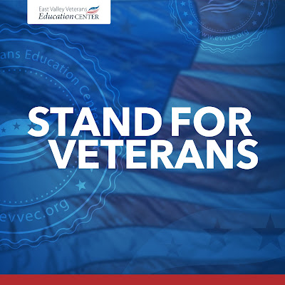 event poster.  East Valley Veterans Center Stand for Veterans