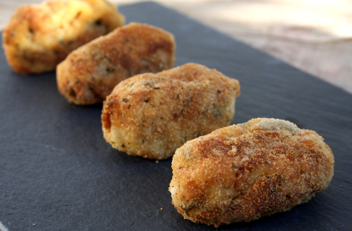 Xocolata Desfeta Croquetes de bolets i bacó