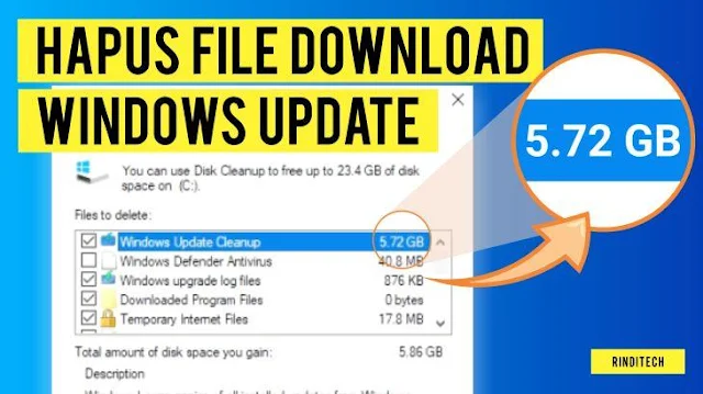 Cara Menghapus file Download Setelah Update Windows 10