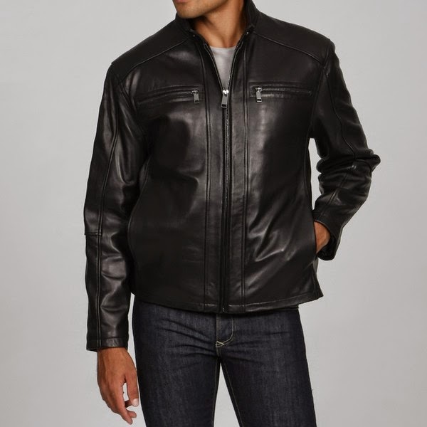 Excelled Mens Leather Classic Style Motorcycle Jacket Overstock ...