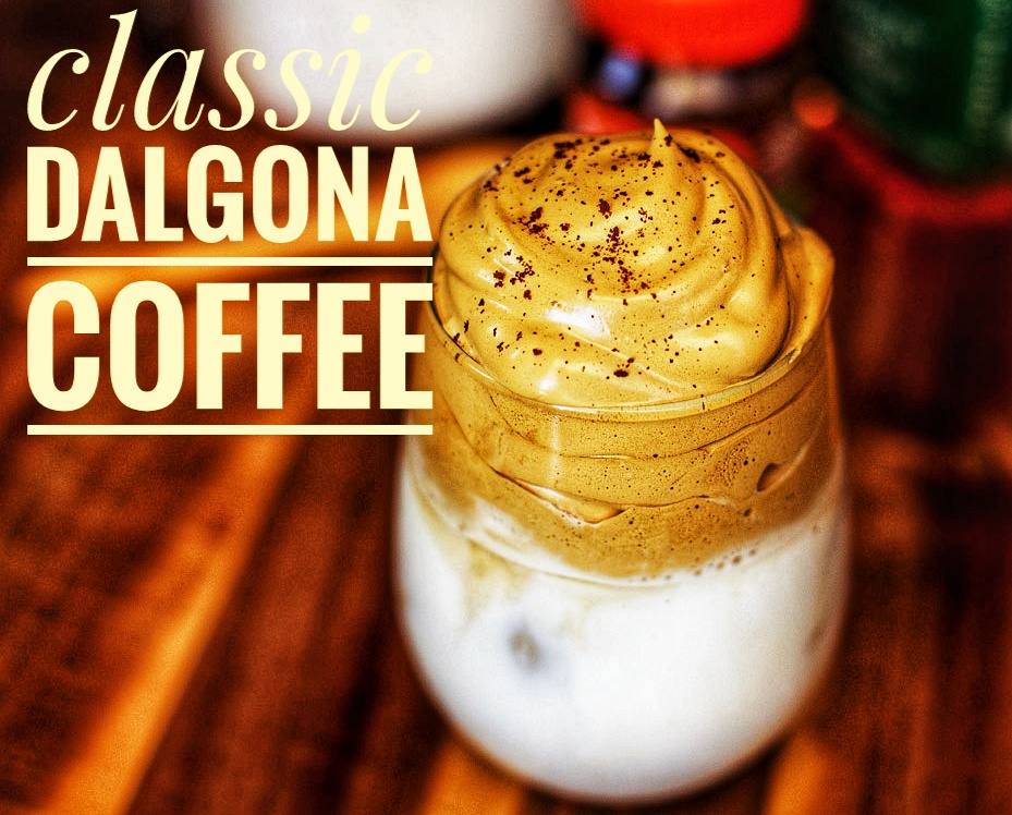 Dalgona coffee at home recipe. Dalgona coffee history