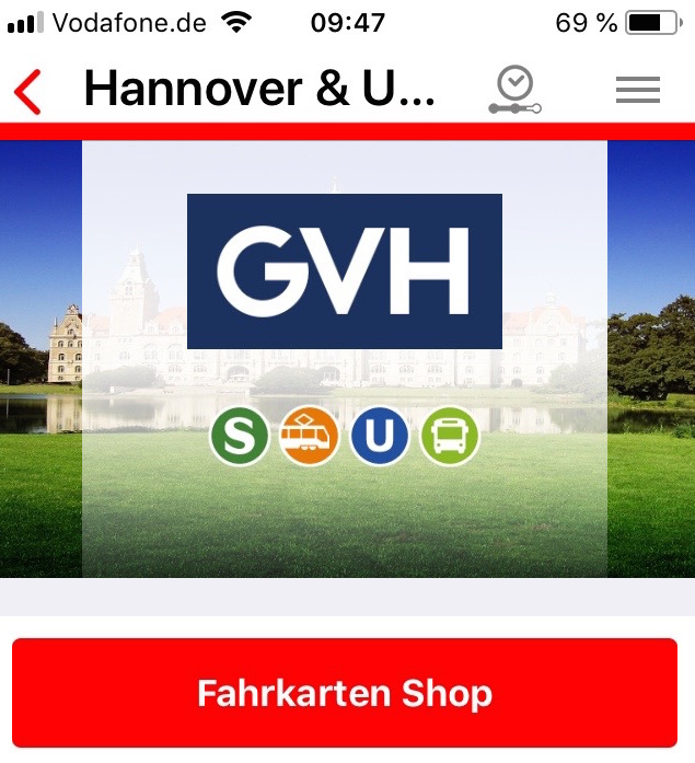 GVHTickets sind jetzt auch im DB Navigator erhältlich Hannover
