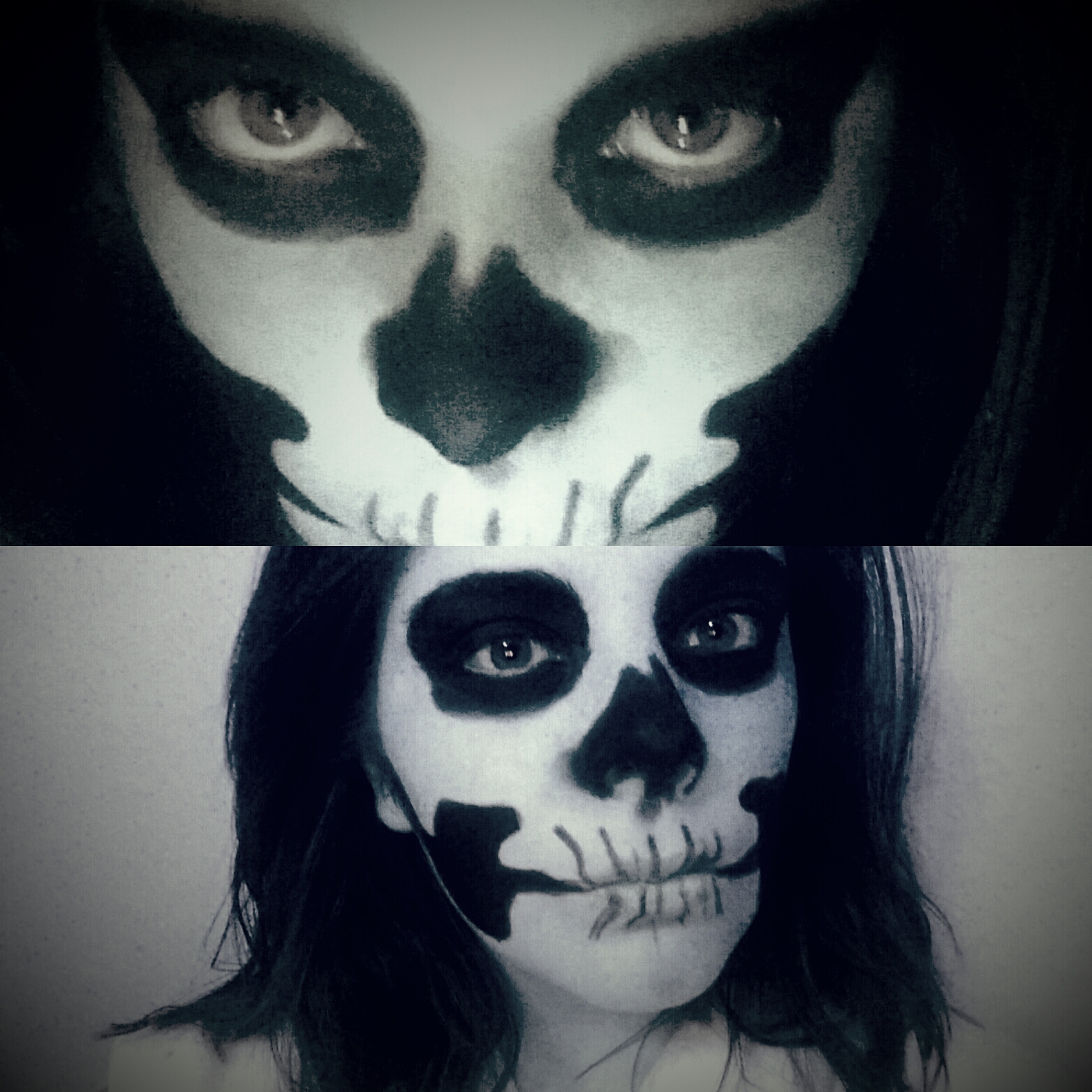Easy-to-do Skeleton Halloween Makeup
