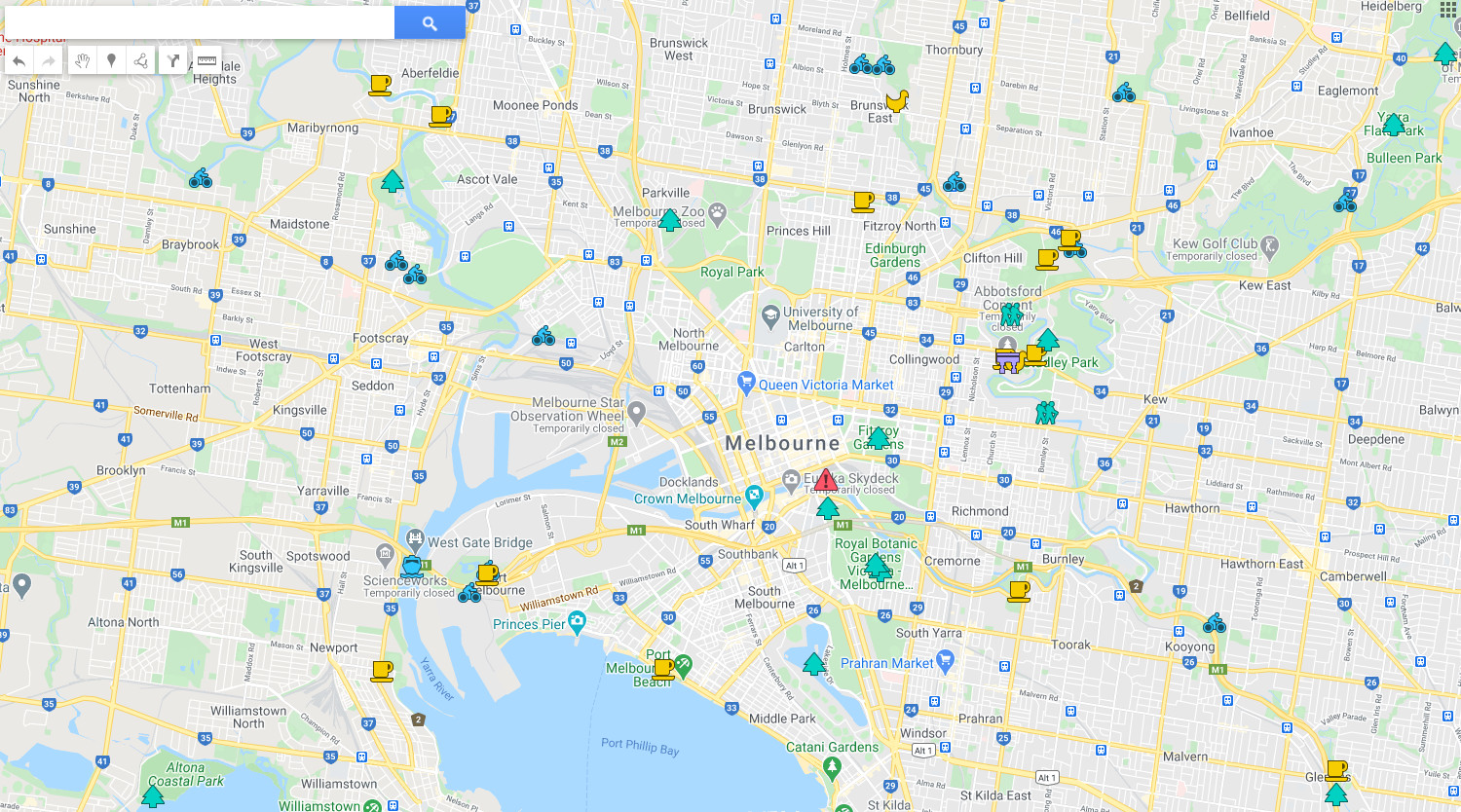 Melbourne Bike Grid Map Better By Bicycle: Melbourne Bike Grid Map