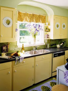 Yellow Kitchen Cabinet