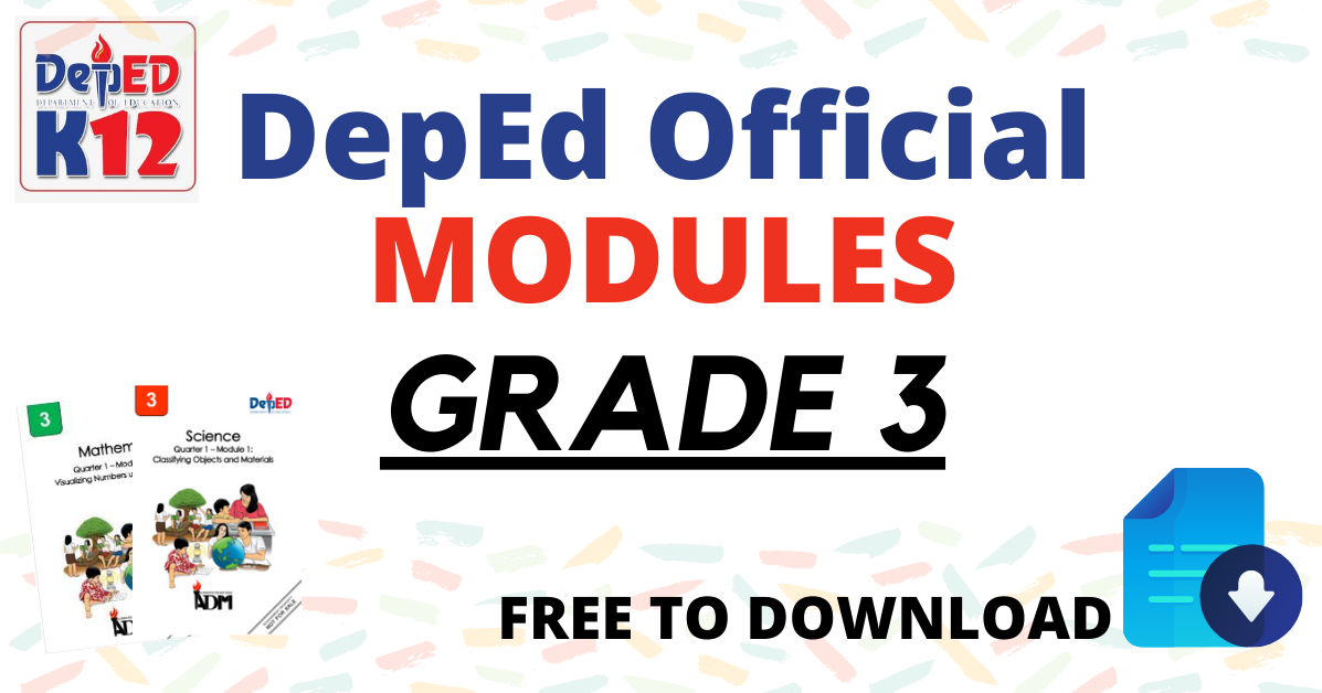 Deped Official Modules For Grade 3 Deped Click