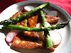 Fried Halloumi Saganaki in addition to Asparagus