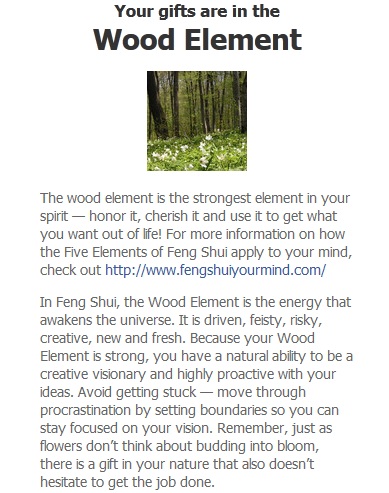 Fashion Feng Shui Wood Element