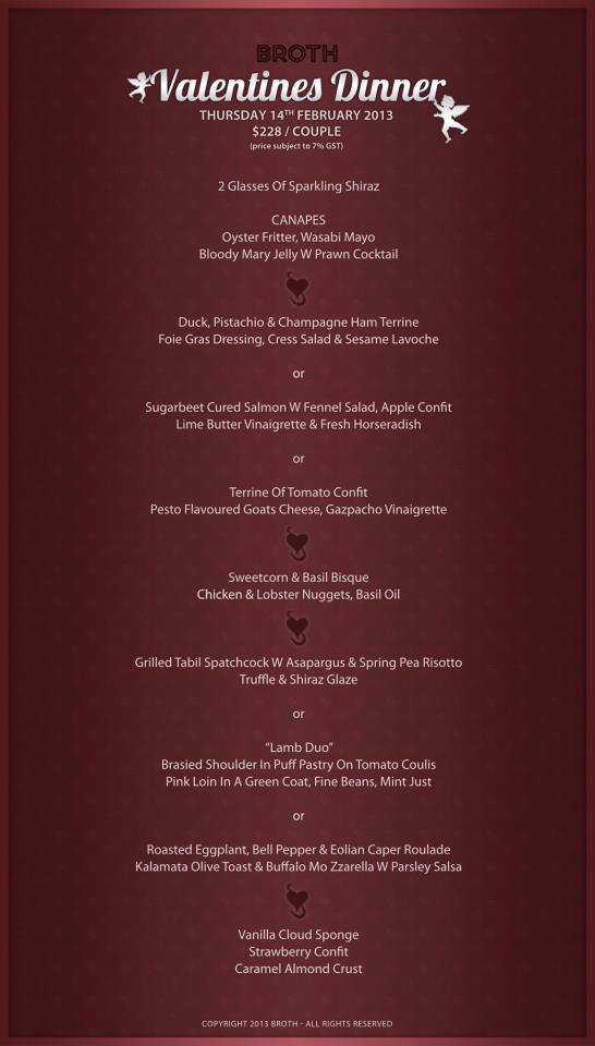 Hsbc singapore Sharing all the good eats in Singapore!: Valentine's Day Menus 2013