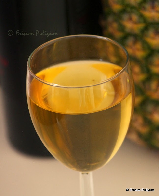 Erivum Puliyum Pineapple Peel Wine (Homemade) Step By Step Pics