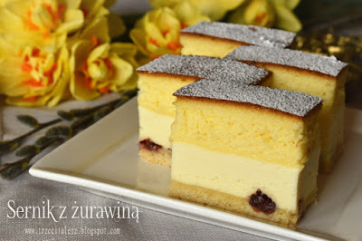 Sernik z żurawiną - kuchnia podkarpacka