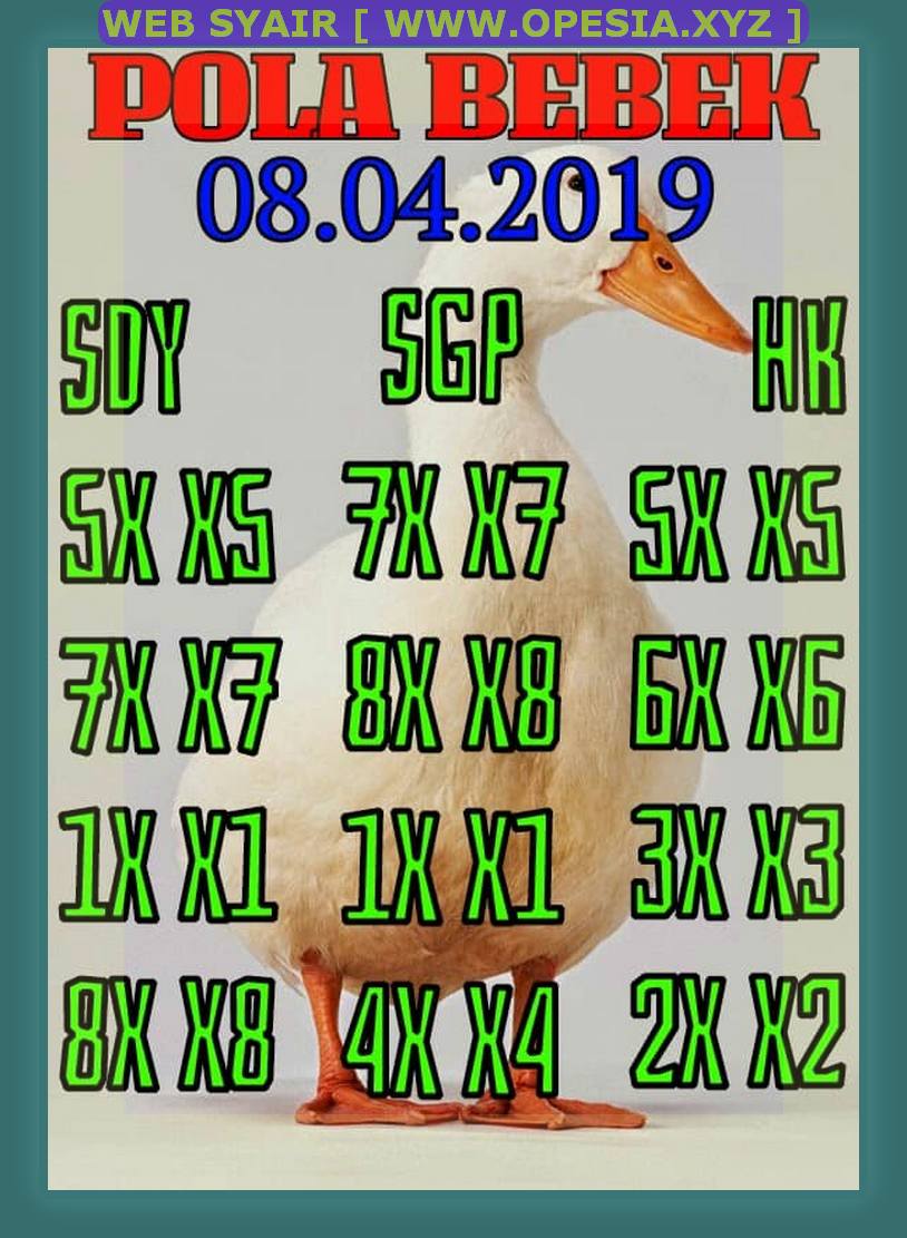 Kode syair hk Senin 8 April 2019 GOsyair SEDIA KODE