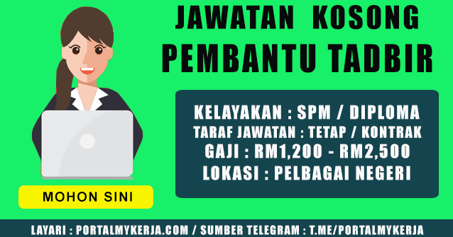 Jawatan Kosong Pembantu Tadbir Ambilan Bulan Mac 2020 My Kerja