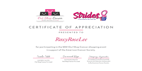 Out Shop Cancer Event Certificate 2021