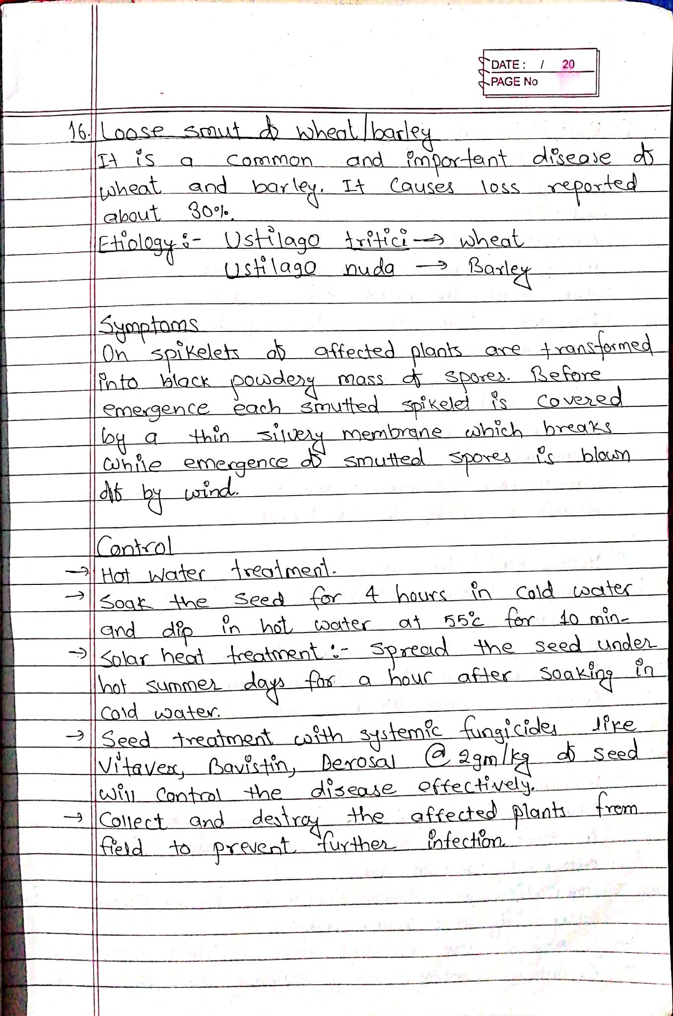 ISC.Ag Plant Protection Full hand written note ~ A2Z AgriNotes