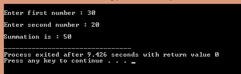 Simple summation or Addition C Program - Funny Coder