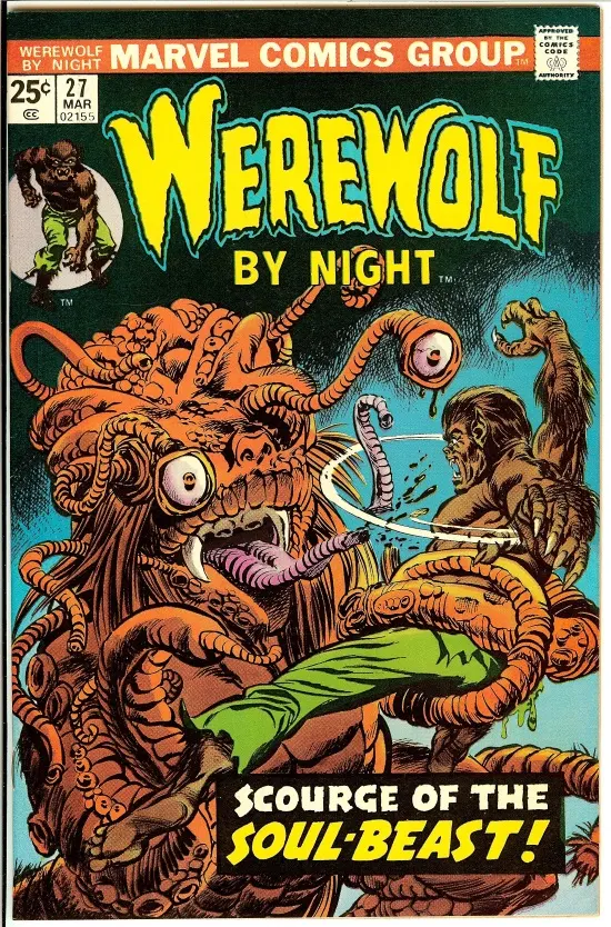 Portada de Werewolf by Night #27, obra de Gil Kane y Tom Palmer