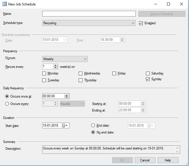 KAILASH'S BLOGS Create SQL Job in SQL Server 2017