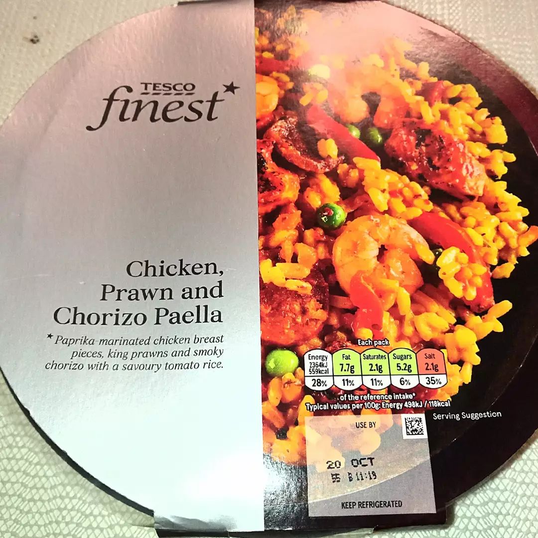 Supersupergirl's Food Reviews Tesco finest chicken, prawn and, Chorizo