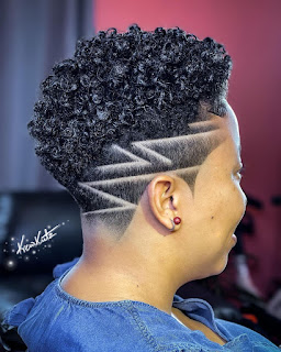 short natural haircuts for black females with round faces 2020