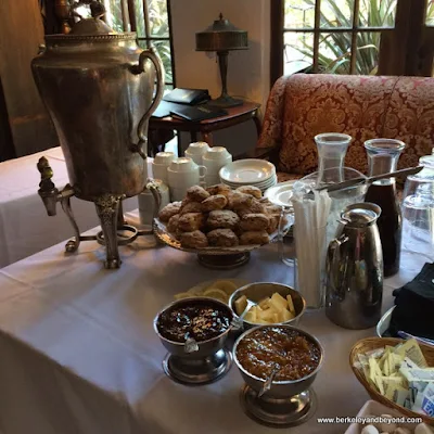 afternoon check-in tea at Benbow Historic Inn in Garberville, California