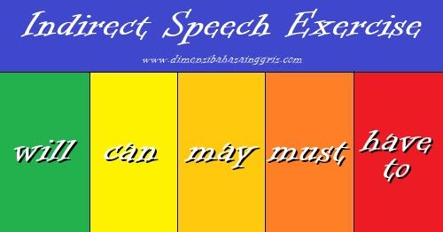 Soal Reported Speech Will Can May Must Have To Dimensi Bahasa Inggris