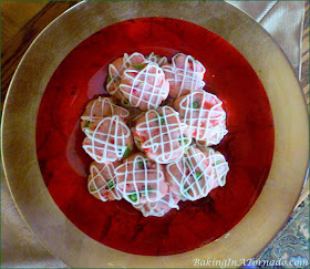 Cherry Lime Holiday Shortbreads, a shortbread cookie celebrating the colors of the season with maraschino cherries and lime candies | Recipe developed by www.BakingInATornado.com | #recipe #cookies