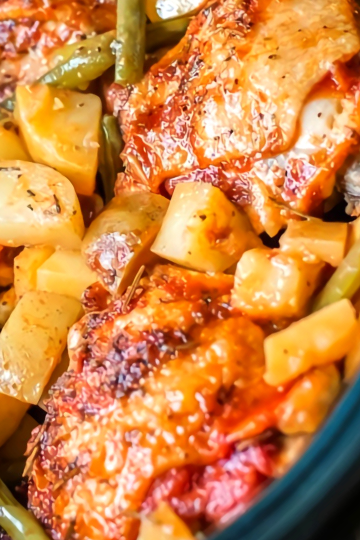 Slow Cooker Full Chicken Dinner Recipe #Food #Recipes