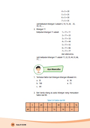 Kunci jawaban matematika kelas 4 halaman 89 90