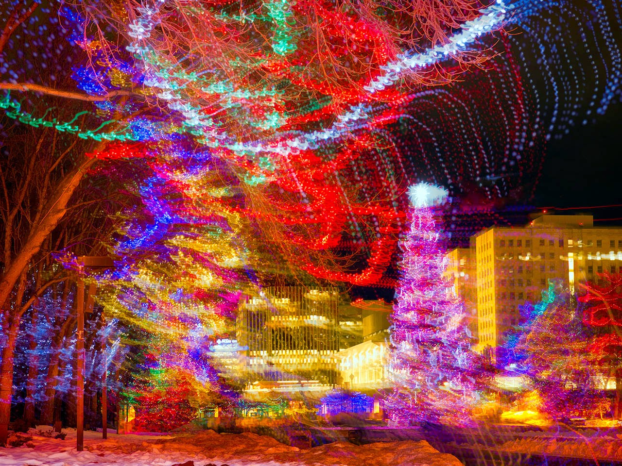 Edmonton Christmas Lights Legislature Grounds