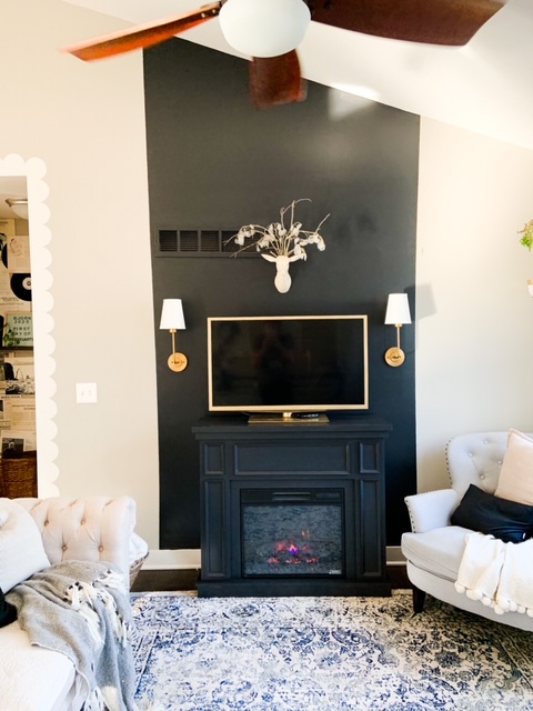 electric fireplace makeover