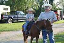 Matt & Daddy on Matt's pony