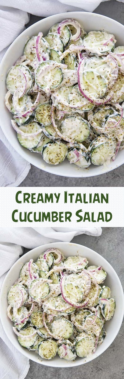 Creamy Italian Cucumber Salad Zonya Foco Food Recipes
