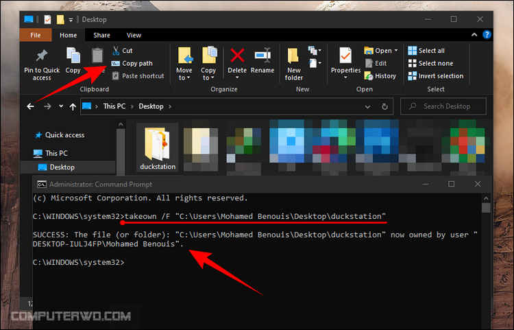 كيفية أخذ مِلكية الملفات أو المجلدات على ويندوز 10 3