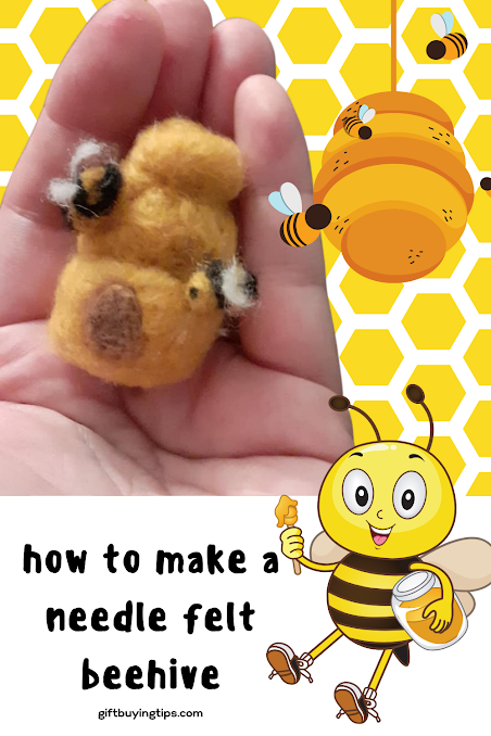 how to make needle felt beehive bees