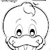 Desenho de Máscara de Pato para Crianças Colorir e Recortar