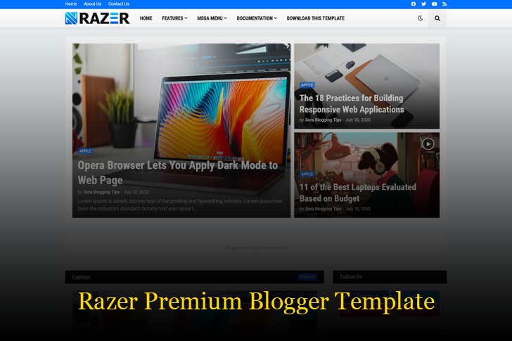 Razer Premium Blogger Template