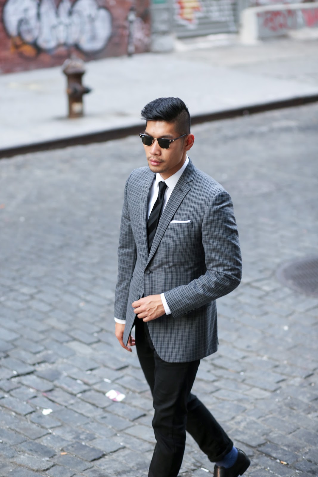 Charcoal Plaid Suit Two Ways | Bar III — LEVITATE STYLE