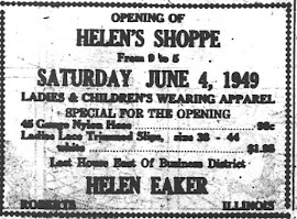 Helen's Shoppe 1949 Ad