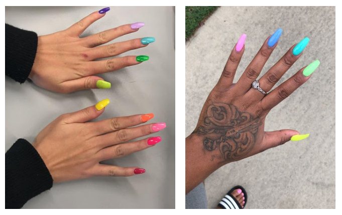 Hip Flexor Pain Rainbow Nails Pastel