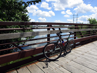Bike at north bridge on Cedar Lake.