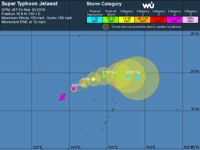 Islas Marianas(EE.UU) mira super tifón 