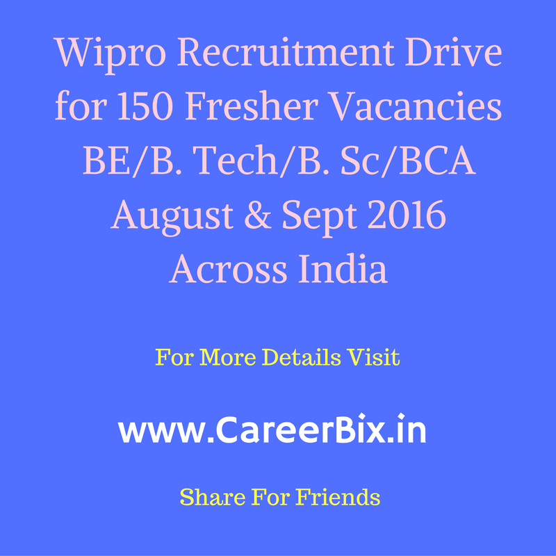 Wipro Mba Salary wipro recruitment drive for 150 fresher vacancies be b Wipro Mba Salary wipro recruitment drive for 150 fresher vacancies be b