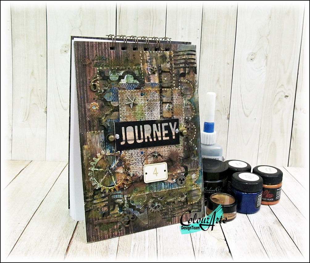 Kalalayaa's Art Stuido: Vintage/Masculine style mixed media notebook ...