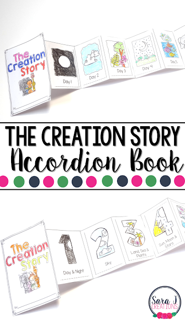 The Creation Story Mini Book is perfect for teaching kids about the seven days of creation.